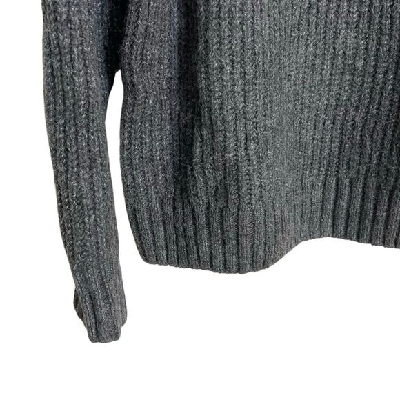 Old Navy Slouchy Cozy Boat Neck Knit Pullover Sweater Charcoal Gray Size XL - Picture 5 of 8